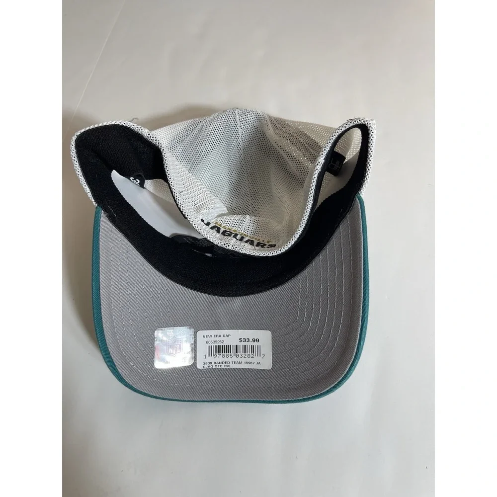 New Era Jacksonville Jaguars Banded Team 39THIRTY Stretch Flex Hat M/L Teal
